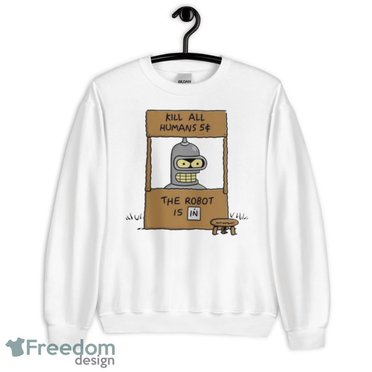 Kill All Human 5c The Robot Is In Shirt - Unisex Heavy Blend Crewneck Sweatshirt