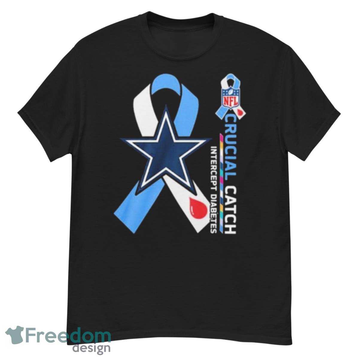 NFL Dallas Cowboys Crucial Catch Intercept Cancer T-Shirt/ Hoodie