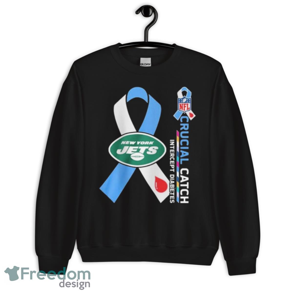 NFL New York Jets Crucial Catch Intercept Diabetes Shirt image NFL New York Jets Crucial Catch Intercept Diabetes Shirt - Unisex Crewneck Sweatshirt