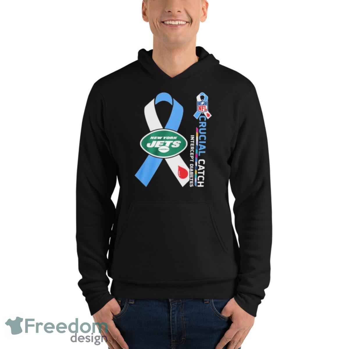 NFL New York Jets Crucial Catch Intercept Diabetes Shirt - Unisex Fleece Pullover Hoodie NFL New York Jets Crucial Catch Intercept Diabetes Shirt - Unisex Fleece Pullover Hoodie