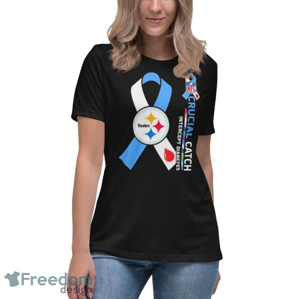 Nfl Pittsburgh Steelers Crucial Catch Intercept Diabetes T-shirt - Shibtee  Clothing