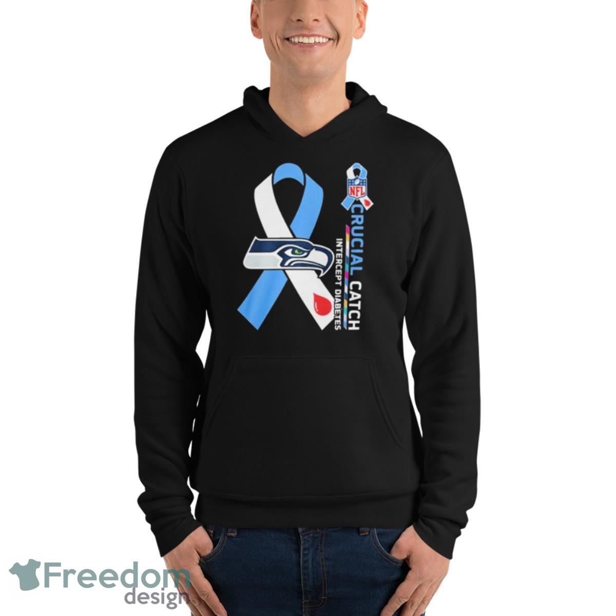 NFL Seattle Seahawks Crucial Catch Intercept Diabetes Shirt - Unisex Fleece Pullover Hoodie NFL Seattle Seahawks Crucial Catch Intercept Diabetes Shirt - Unisex Fleece Pullover Hoodie