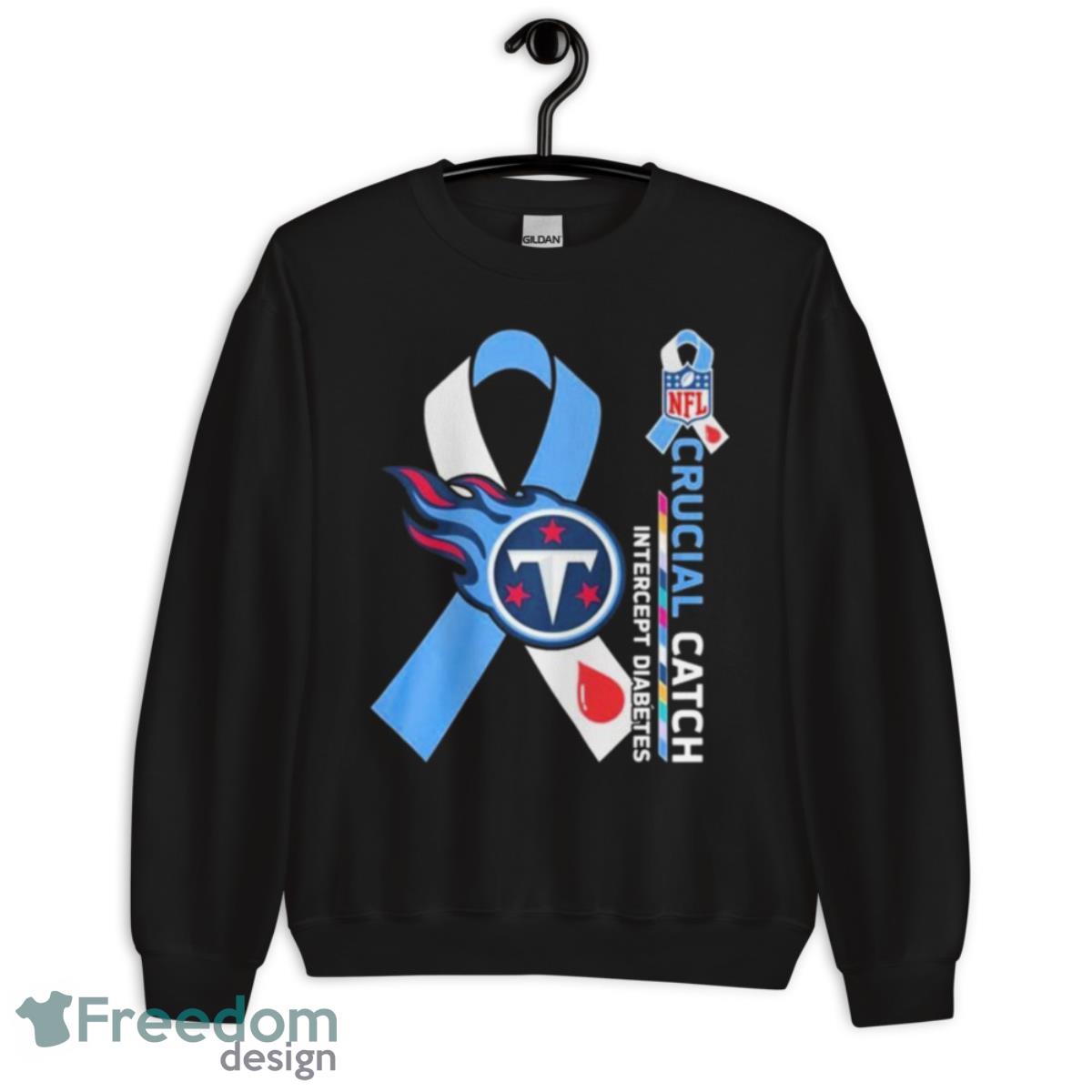 NFL Tennessee Titans Crucial Catch Intercept Diabetes Shirt image NFL Tennessee Titans Crucial Catch Intercept Diabetes Shirt - Unisex Crewneck Sweatshirt