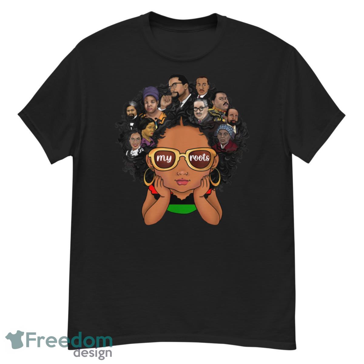 Proud Of My Roots BHM Black Pride Black Melanin Girl Kids Shirt - G500 Men’s Classic T-Shirt