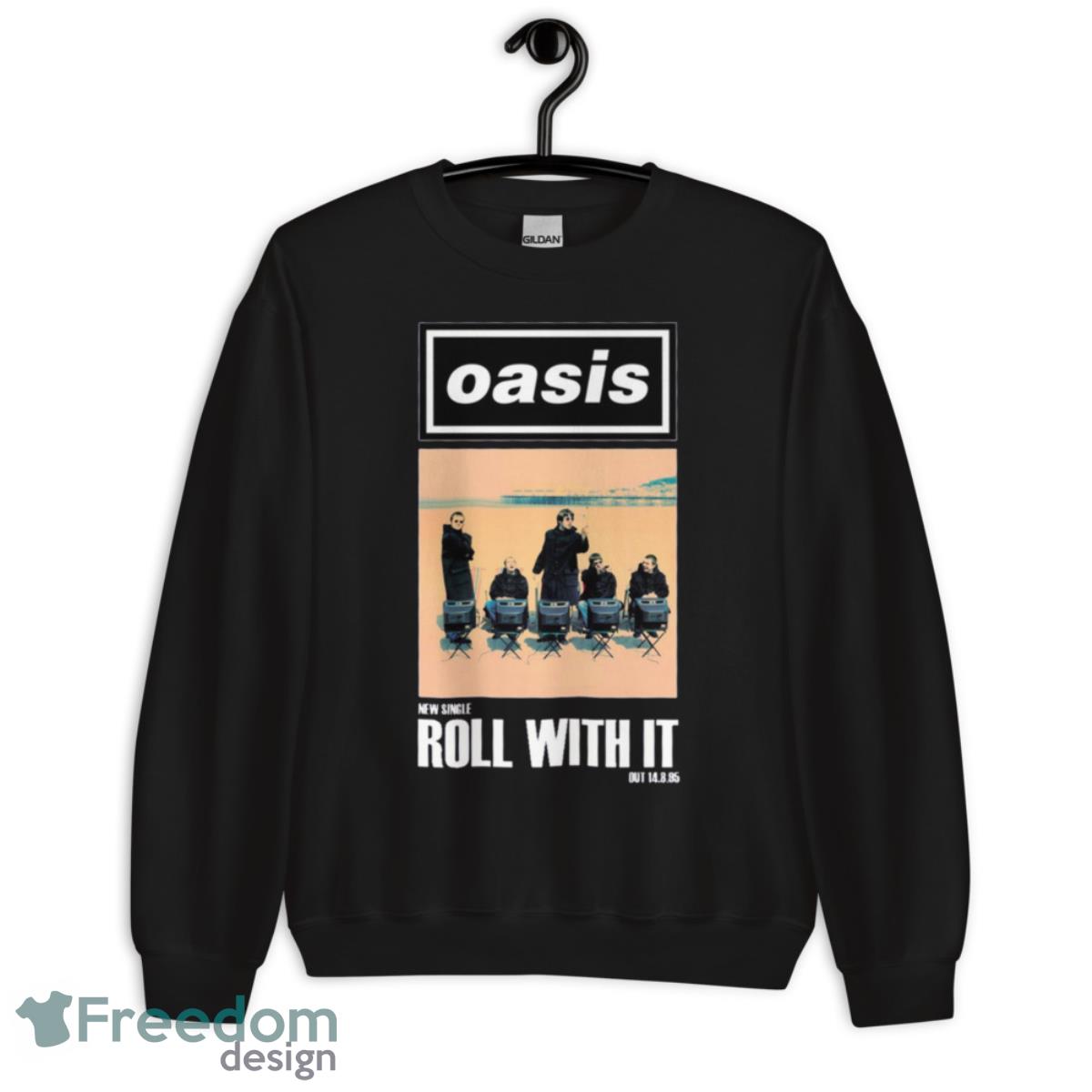 Roll With It Single Oasis Band Shirt image Roll With It Single Oasis Band Shirt - Unisex Crewneck Sweatshirt