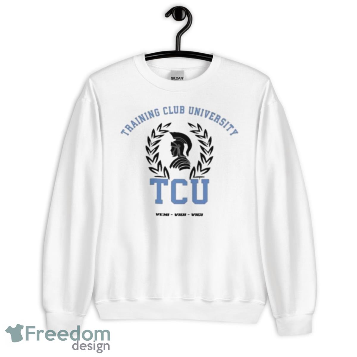 Training Club University Tcu Veni Vidi Vici 2023 Shirt - Unisex Heavy Blend Crewneck Sweatshirt