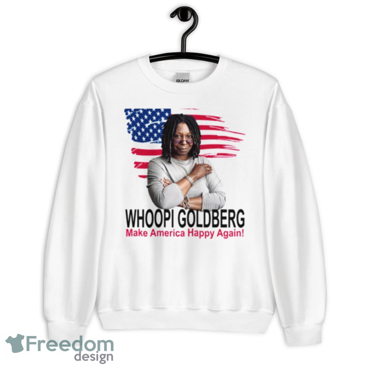 Whoopi Goldberg Make America Happy Again Shirt - Unisex Heavy Blend Crewneck Sweatshirt