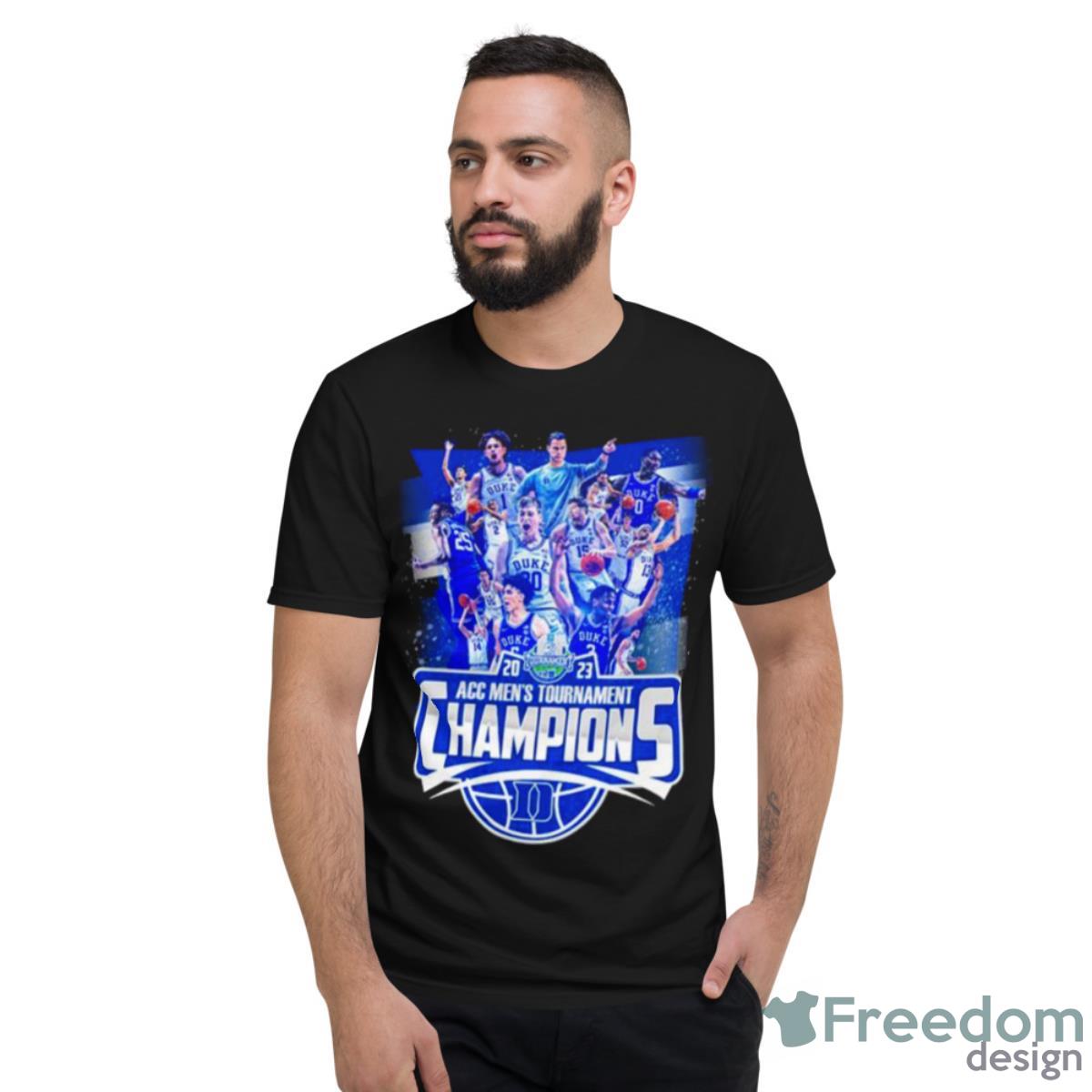 2023 ACC Men’s Tournament Champions Duke Blue Devils Men’s Basketball Team Shirt - Short Sleeve T-Shirt