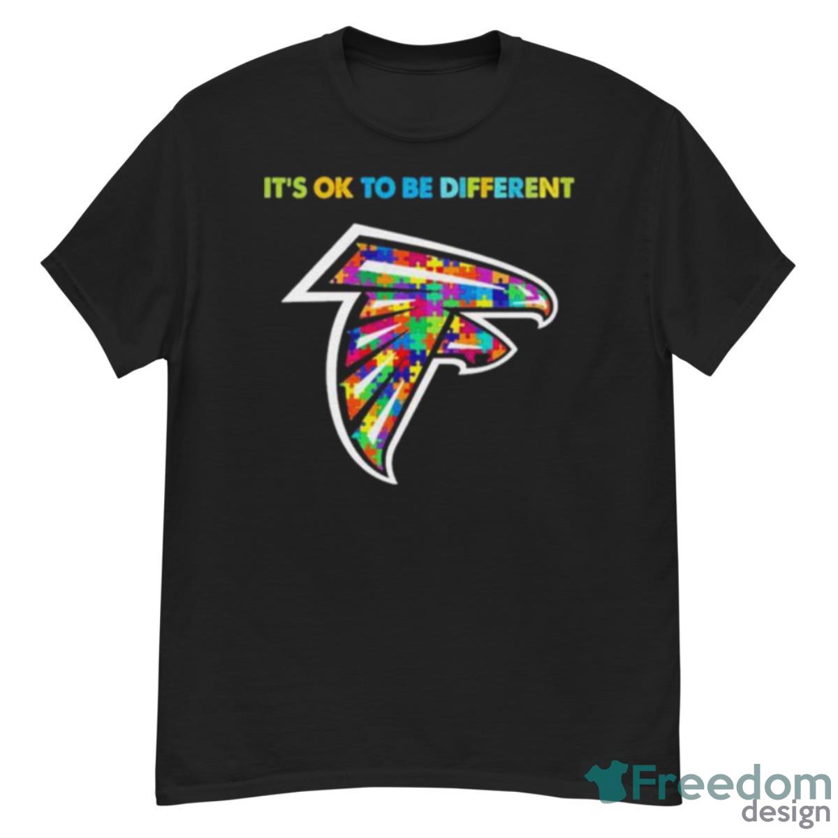 2023 Atlanta Falcons NFL Autism It’s Ok To Be Different Shirt - G500 Men’s Classic T-Shirt