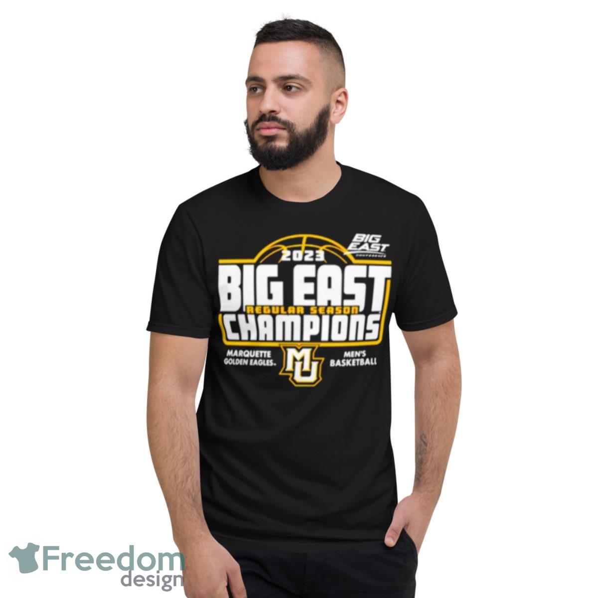 2023 big east regular season Champions Marquette Golden Eagles men’s basketball shirt - Short Sleeve T-Shirt