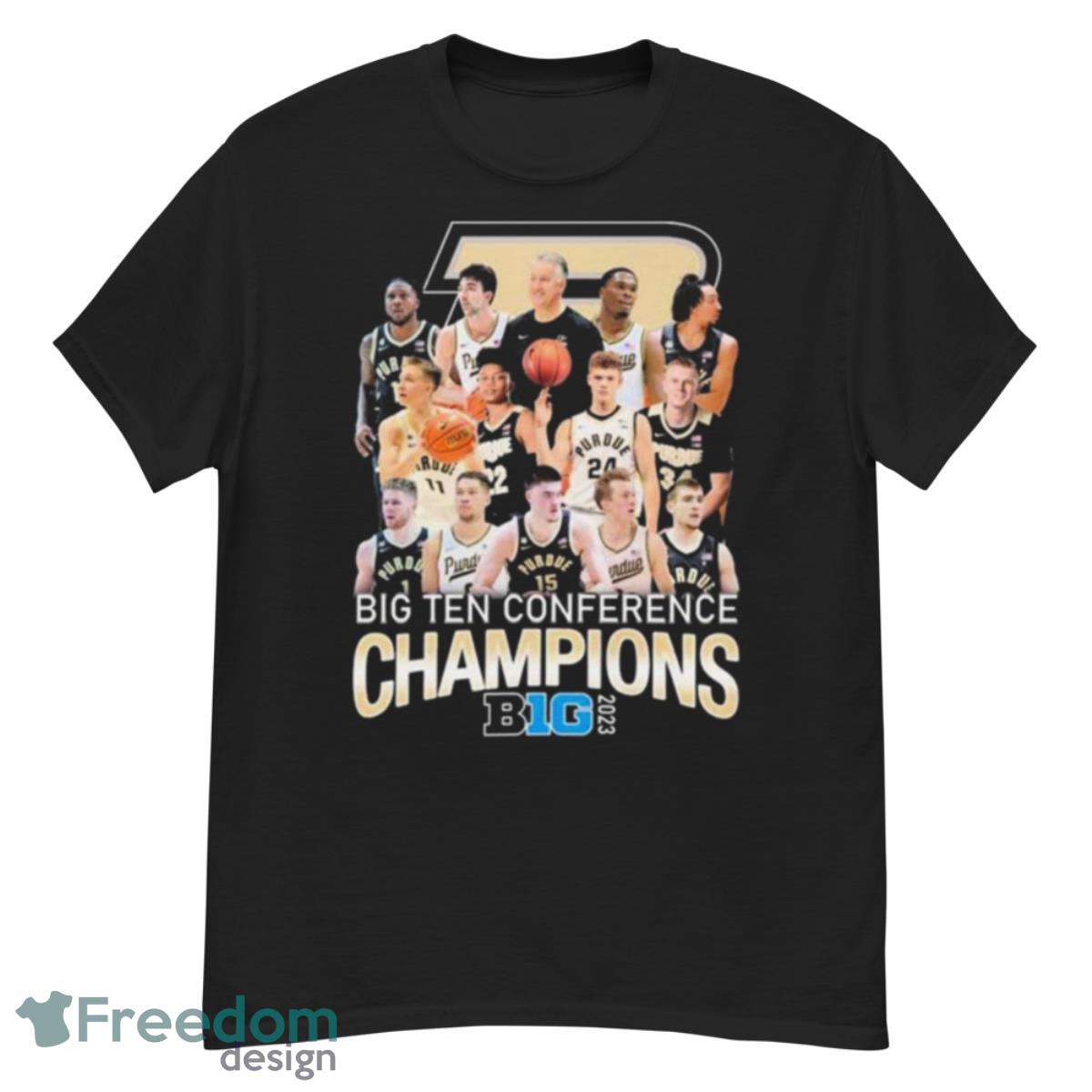 2023 Big Ten Conference Champions Purdue Boilermakers Team Men’s Basketball Shirt - G500 Men’s Classic T-Shirt
