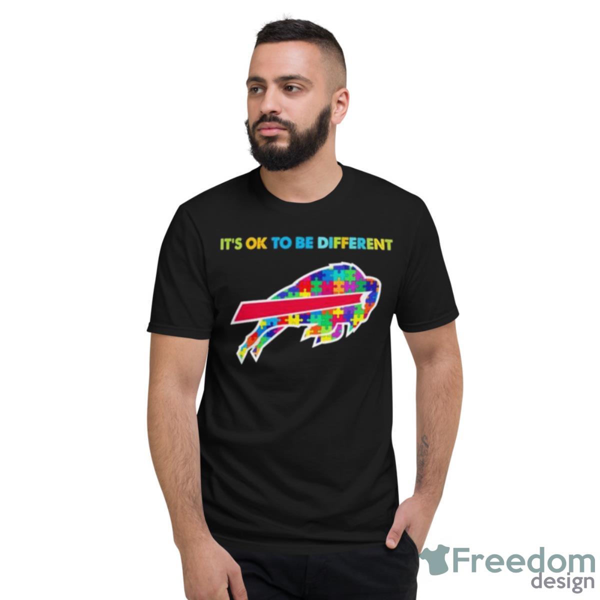 2023 Buffalo Bills Autism It’s Ok To Be Different Shirt - Short Sleeve T-Shirt