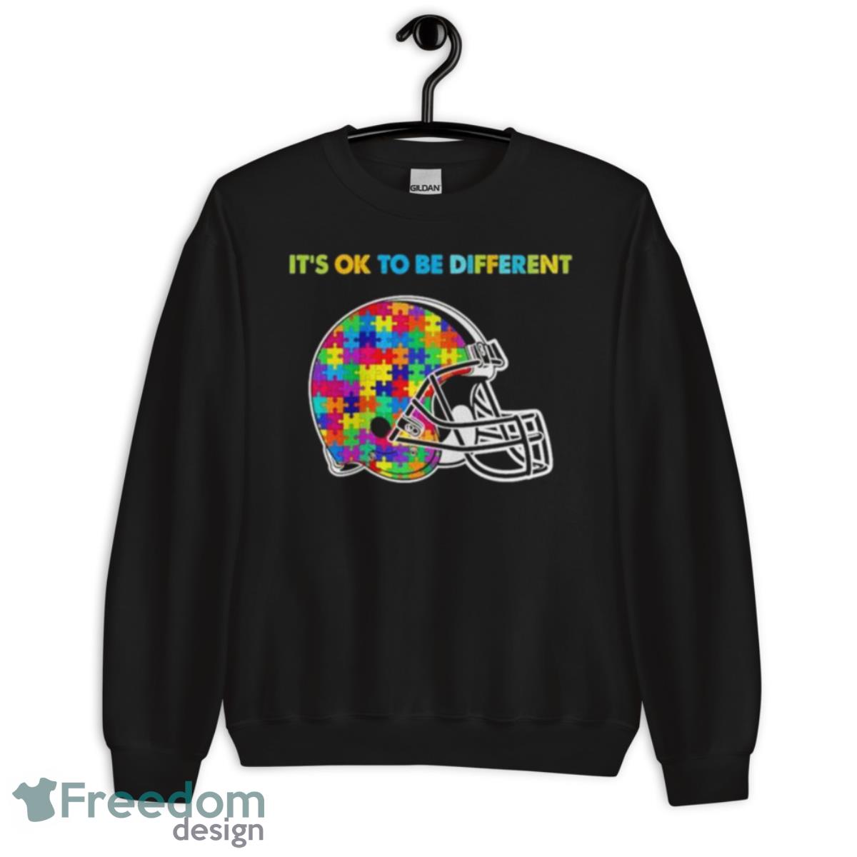 2023 Cleveland Browns Autism It's Ok To Be Different Shirt - Freedomdesign