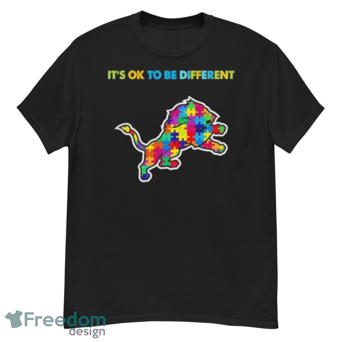 2023 Detroit Lions Autism It’s Ok To Be Different Shirt - G500 Men’s Classic T-Shirt