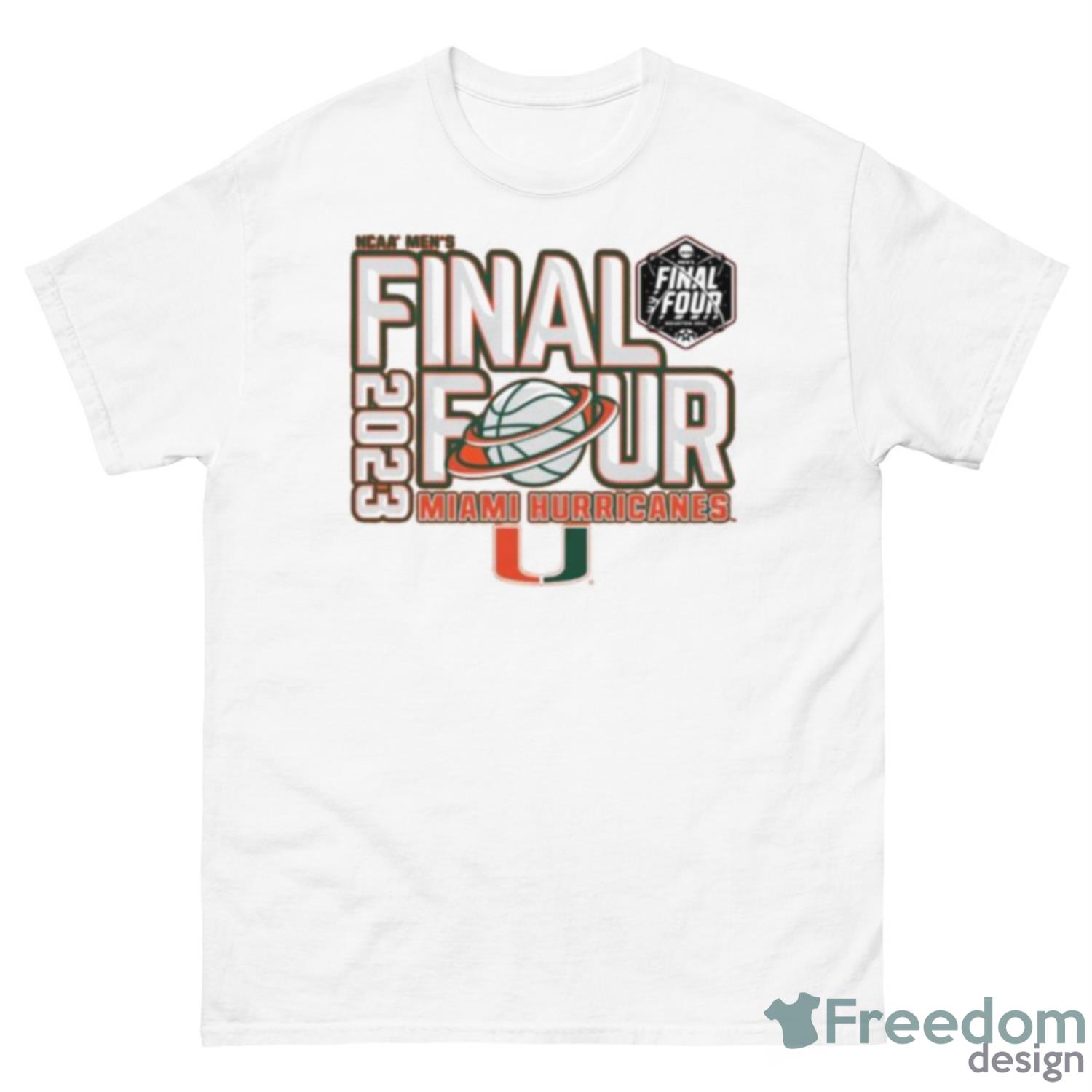 2023 Final Four NCAA Men’s Miami Hurricanes Shirt - 500 Men’s Classic Tee Gildan