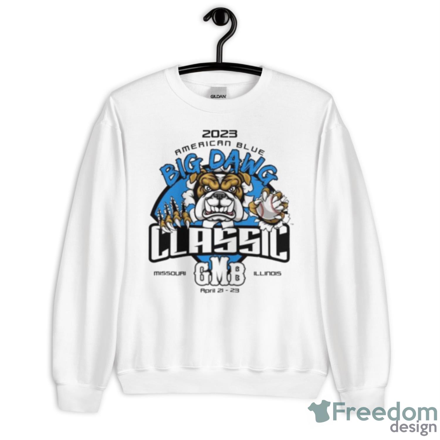 2023 GMB American Blue Big Dawg Classic Shirt - Unisex Heavy Blend Crewneck Sweatshirt