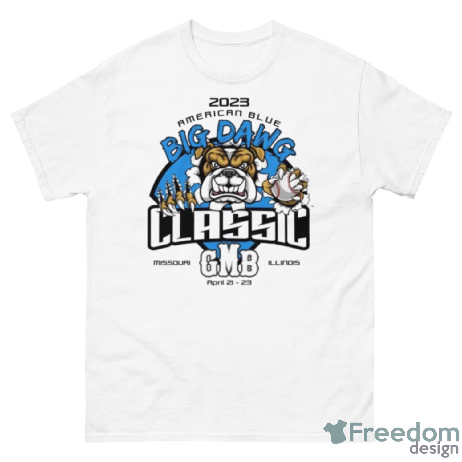 2023 GMB American Blue Big Dawg Classic Shirt - 500 Men’s Classic Tee Gildan