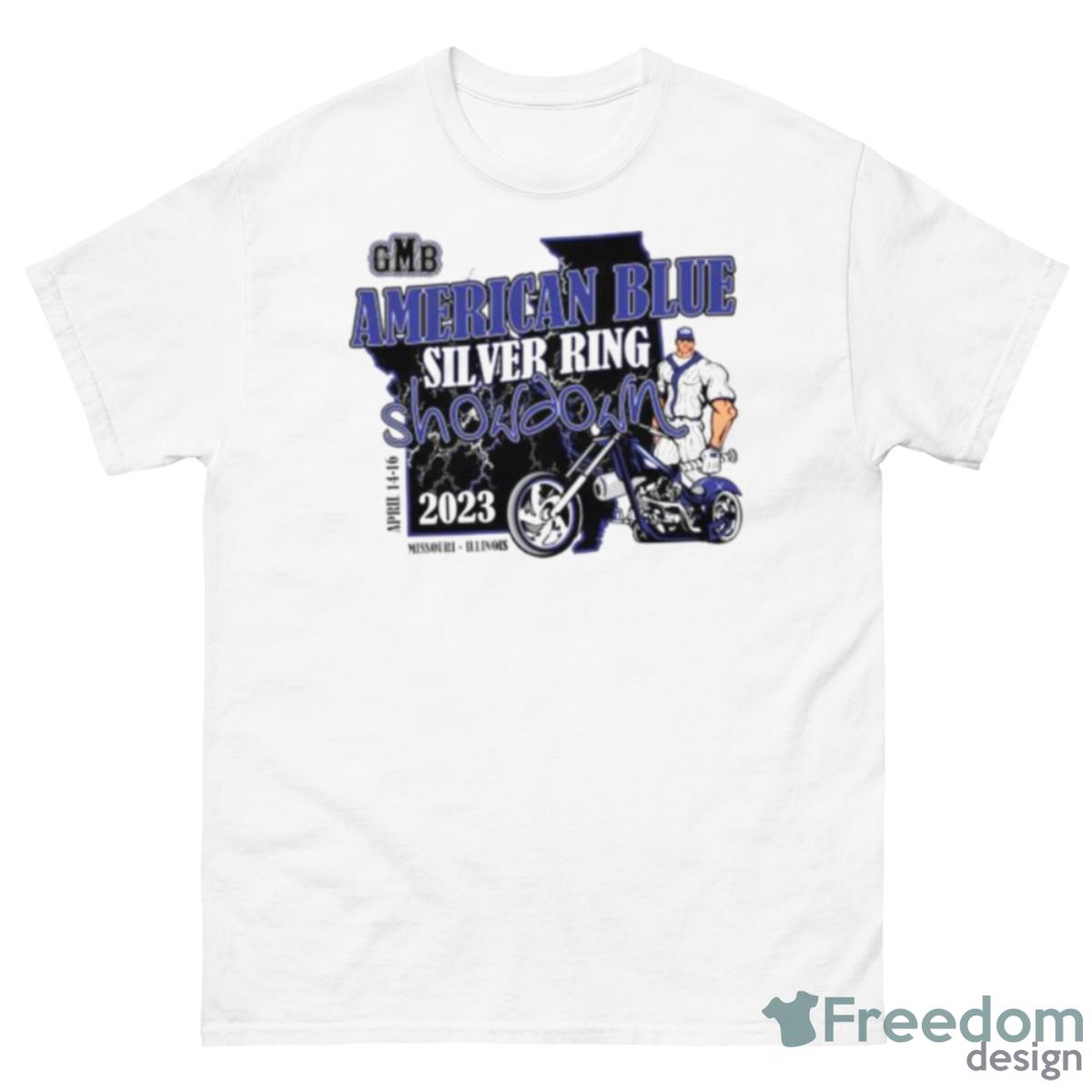 2023 GMB American Blue Silver Ring Showdown Shirt - 500 Men’s Classic Tee Gildan