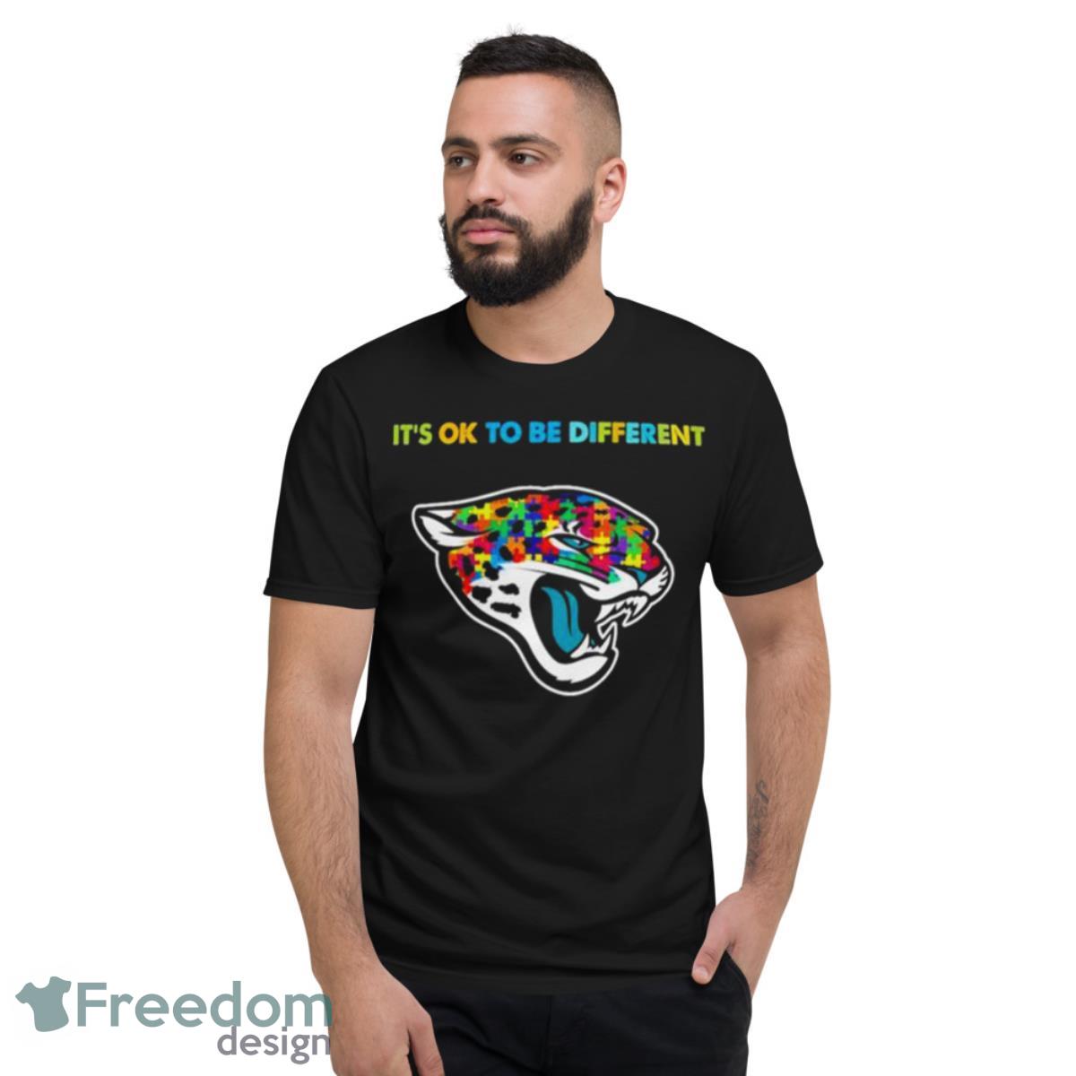 2023 Jacksonville Jaguars Autism It’s Ok To Be Different Shirt - Short Sleeve T-Shirt