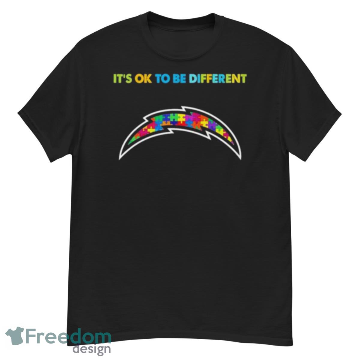 2023 Los Angeles Chargers Autism It’s Ok To Be Different Shirt - G500 Men’s Classic T-Shirt