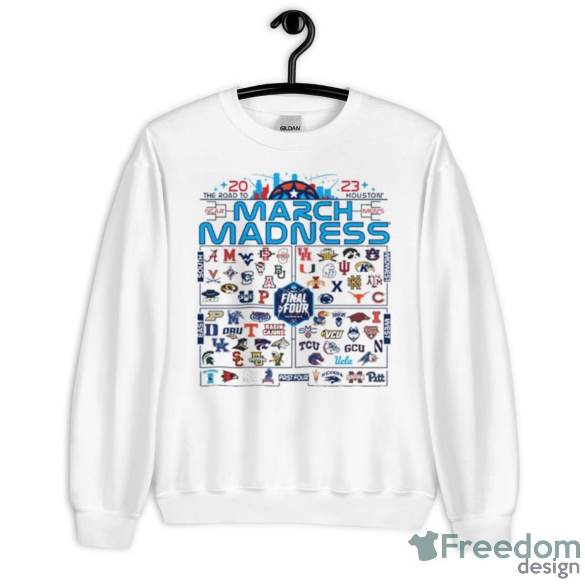 2023 Men’s Basketball March Madness Field Of 68 Group Shirt - Unisex Heavy Blend Crewneck Sweatshirt