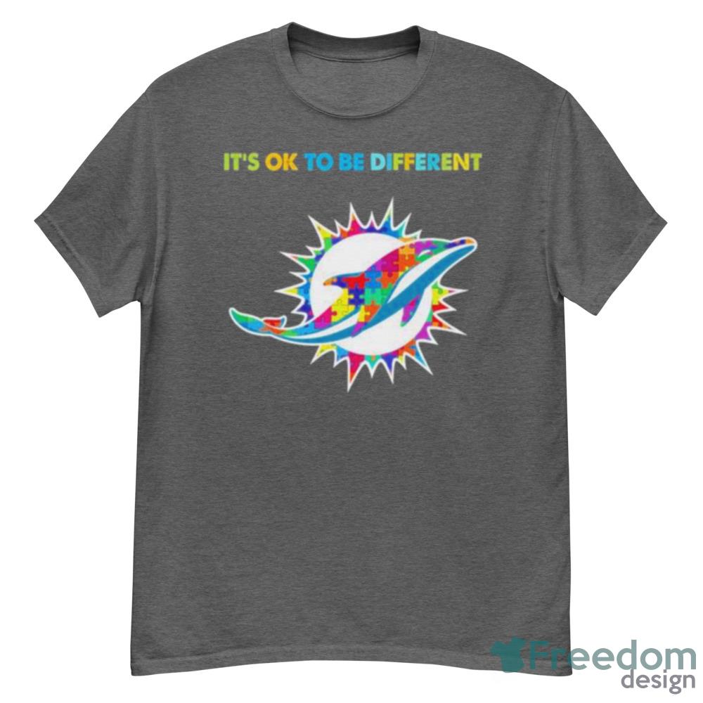 2023 Miami Dolphins Autism It’s Ok To Be Different Shirt - G500 Men’s Classic T-Shirt