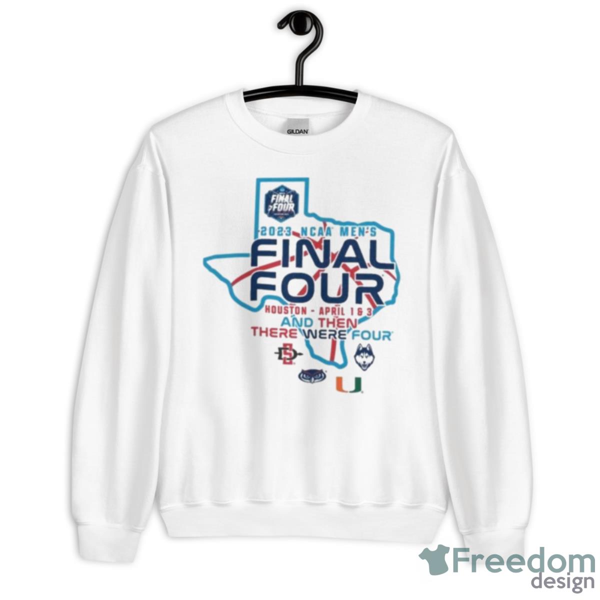 2023 NCAA Men’s Final Four And Then There Were Four Shirt - Unisex Heavy Blend Crewneck Sweatshirt