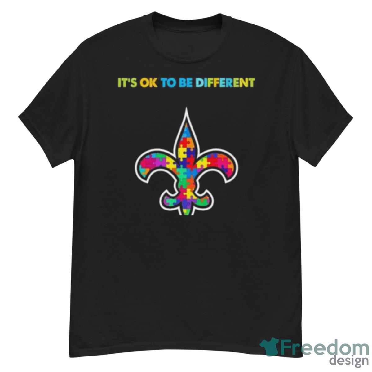 2023 New Orleans Saints Autism It’s Ok To Be Different Shirt - G500 Men’s Classic T-Shirt
