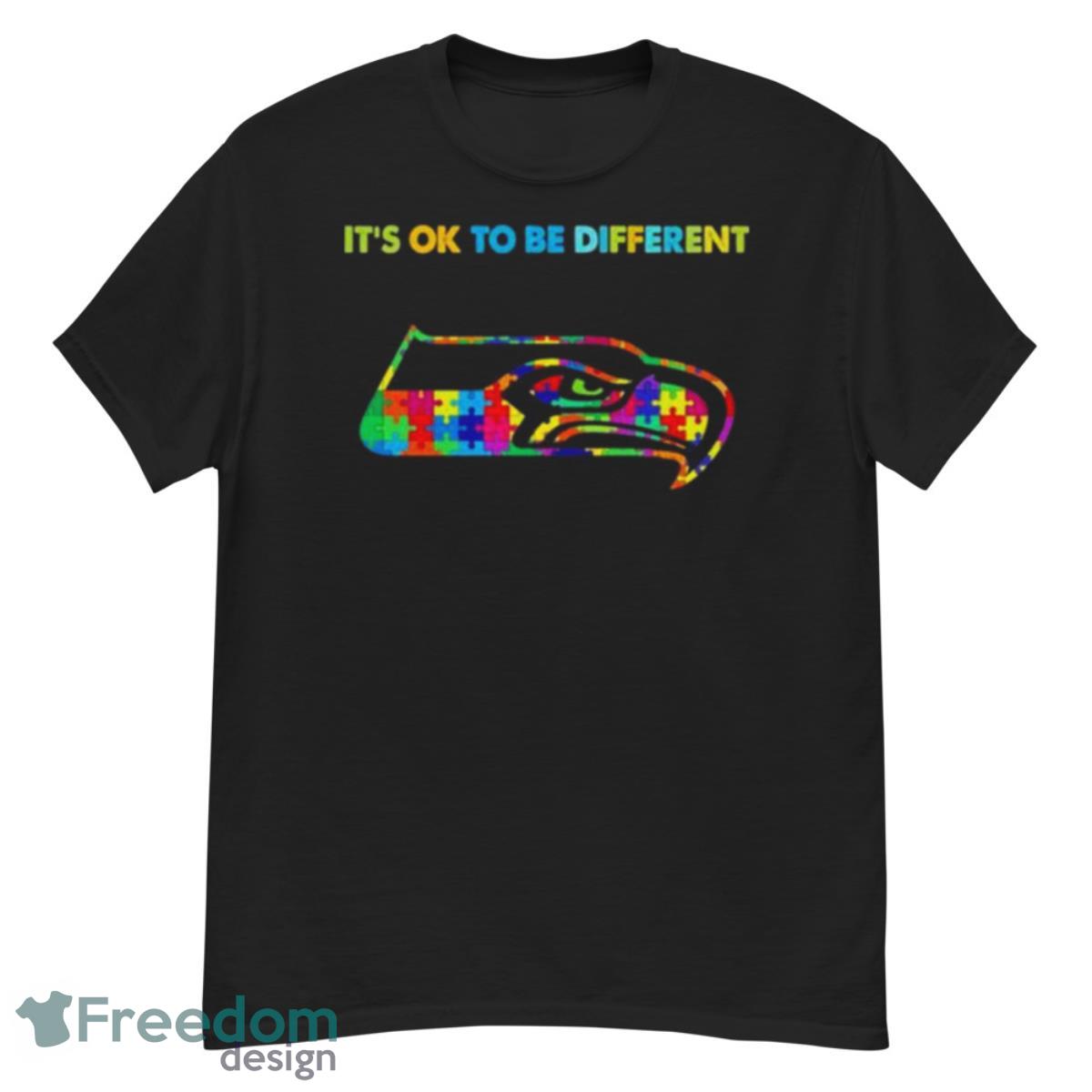 2023 Seattle Seahawks Autism It’s Ok To Be Different Shirt - G500 Men’s Classic T-Shirt