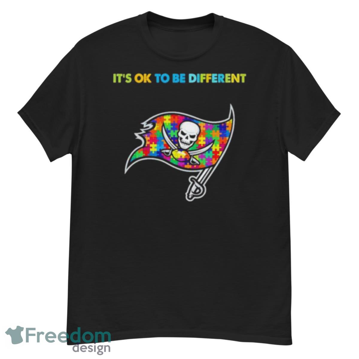 2023 Tampa Bay Buccaneers Autism It’s Ok To Be Different Shirt - G500 Men’s Classic T-Shirt