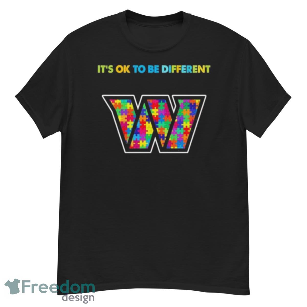 2023 Washington Commanders Autism It’s Ok To Be Different Shirt - G500 Men’s Classic T-Shirt