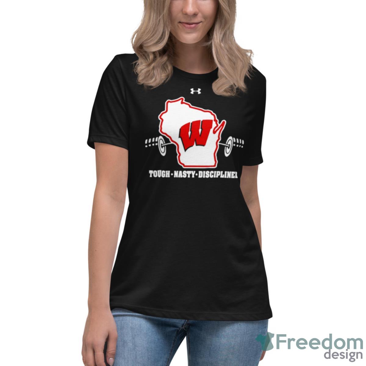 2023 Wisconsin Badgers Tough Nasty Disciplined Under Armour Weight Shirt