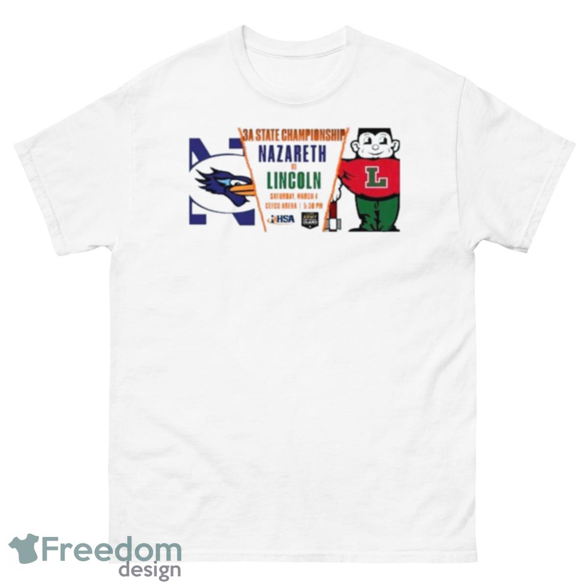 3A State Championship Nazareth Vs Lincoln 2023 Shirt - 500 Men’s Classic Tee Gildan