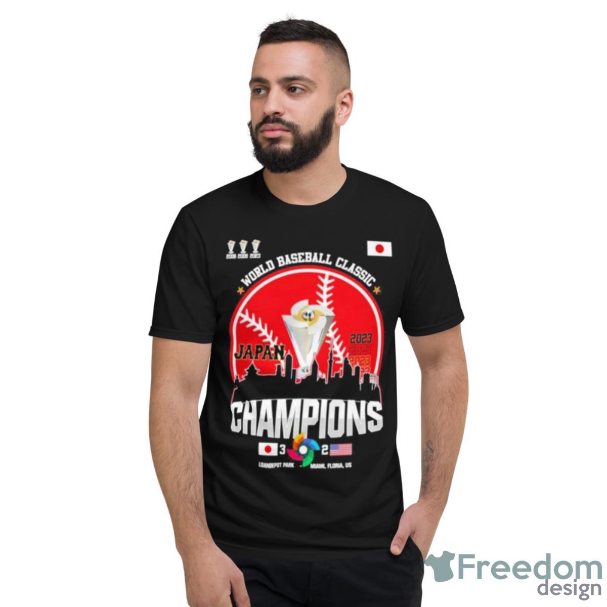 3x World Baseball Classic Champions Japan Baseball Legend 2023 Shirt - Short Sleeve T-Shirt