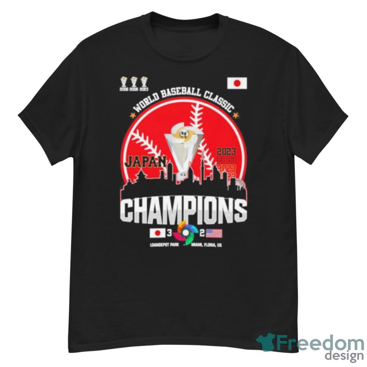 3x World Baseball Classic Champions Japan Baseball Legend 2023 Shirt - G500 Men’s Classic T-Shirt