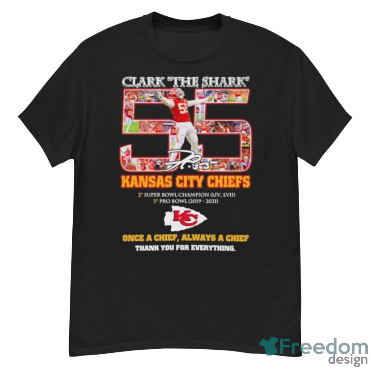 55 Clark The Shark Kansas City Chiefs Thank You For Everything Signatures Shirt - G500 Men’s Classic T-Shirt