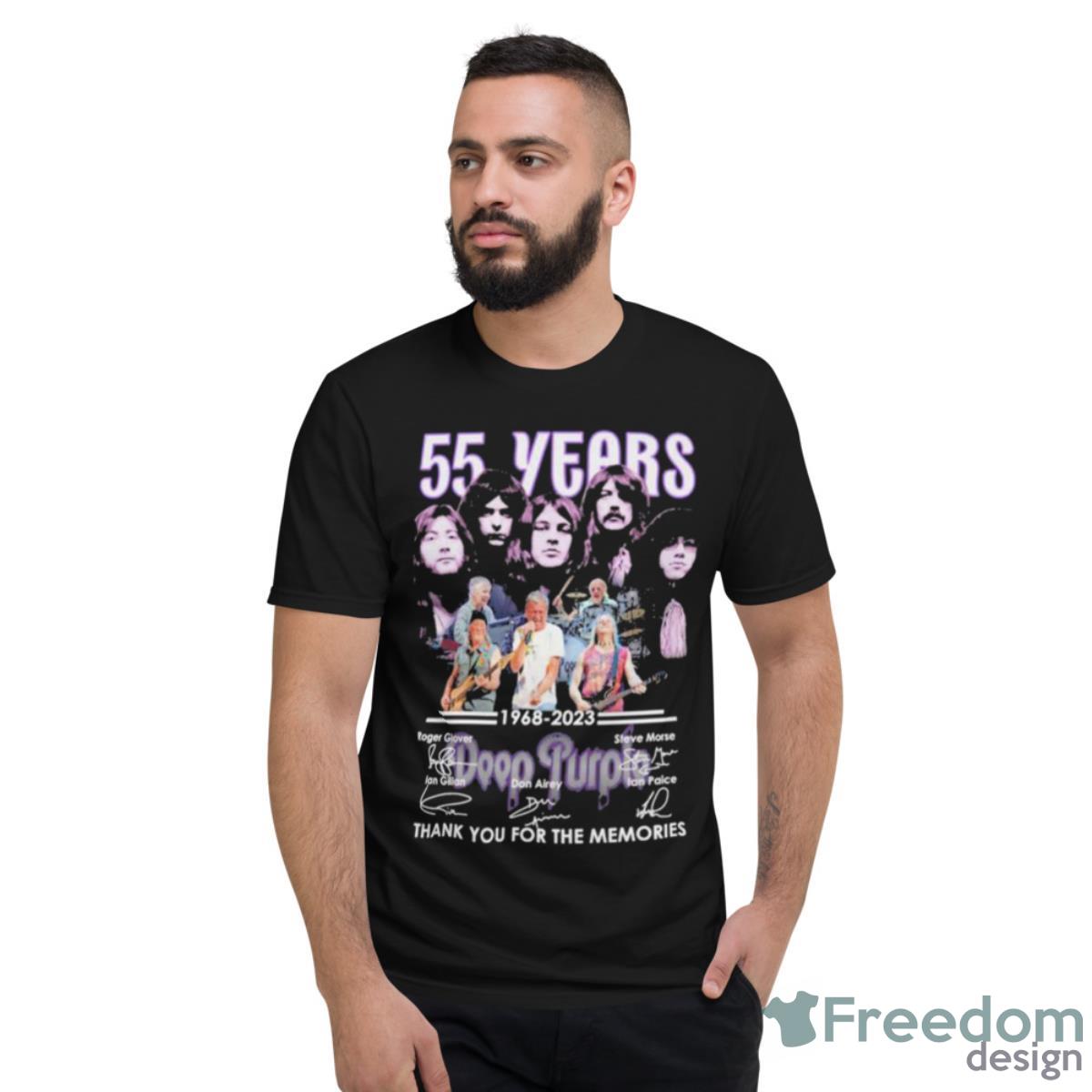 55 Years Of 1968 – 2023 Deep Purple Thank You For The Memories Signatures Shirt - Short Sleeve T-Shirt