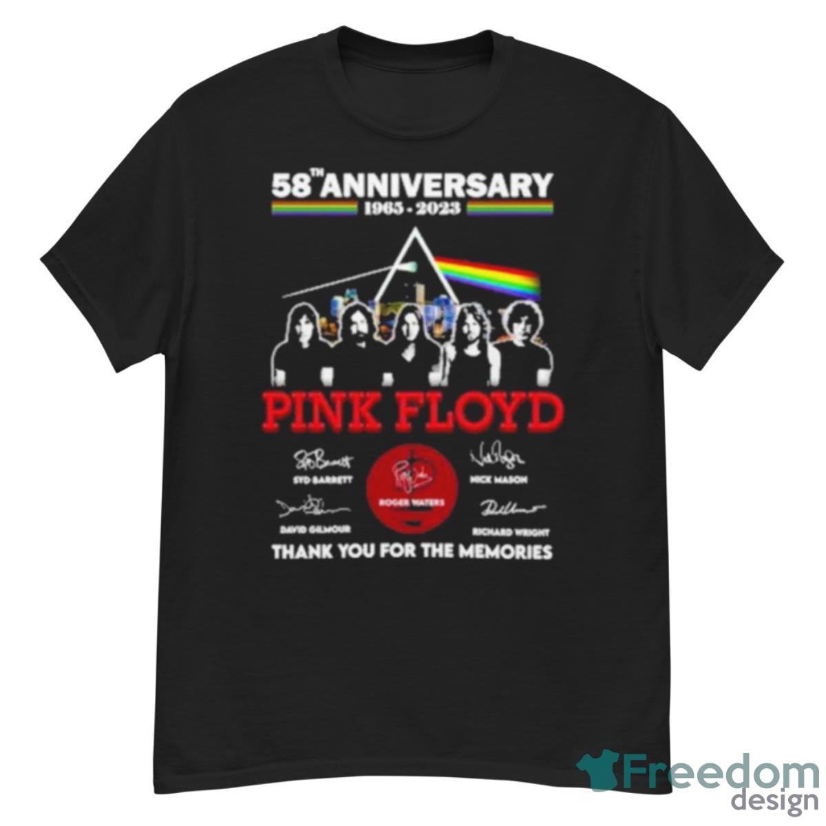 58th Anniversary 1965 – 2023 Pink Floyd Band Thank You For The Memories Signatures Retro Shirt - G500 Men’s Classic T-Shirt