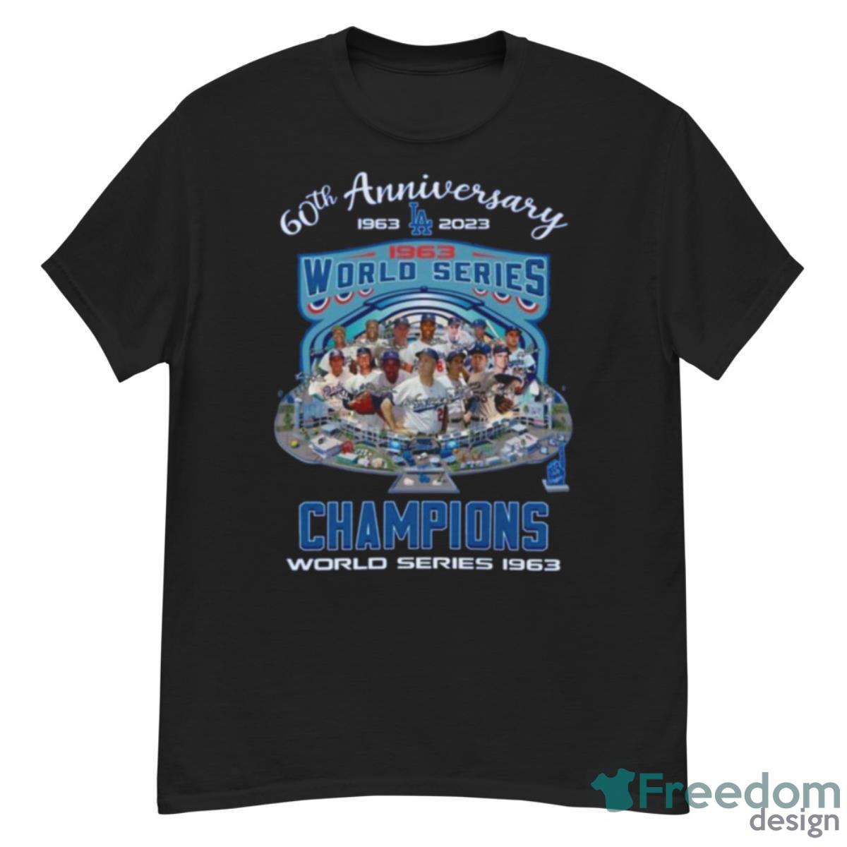 60th Anniversary 1963 – 2023 LA World Series Champions World Series 1963 Signatures Shirt - G500 Men’s Classic T-Shirt