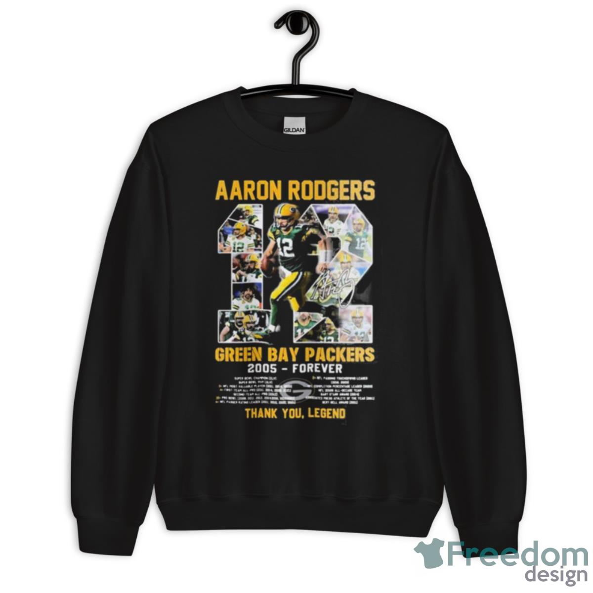 Green Bay Packers 12 Aaron Rodgers Black Golden Edition Jersey Inspired  Hawaiian Shirt