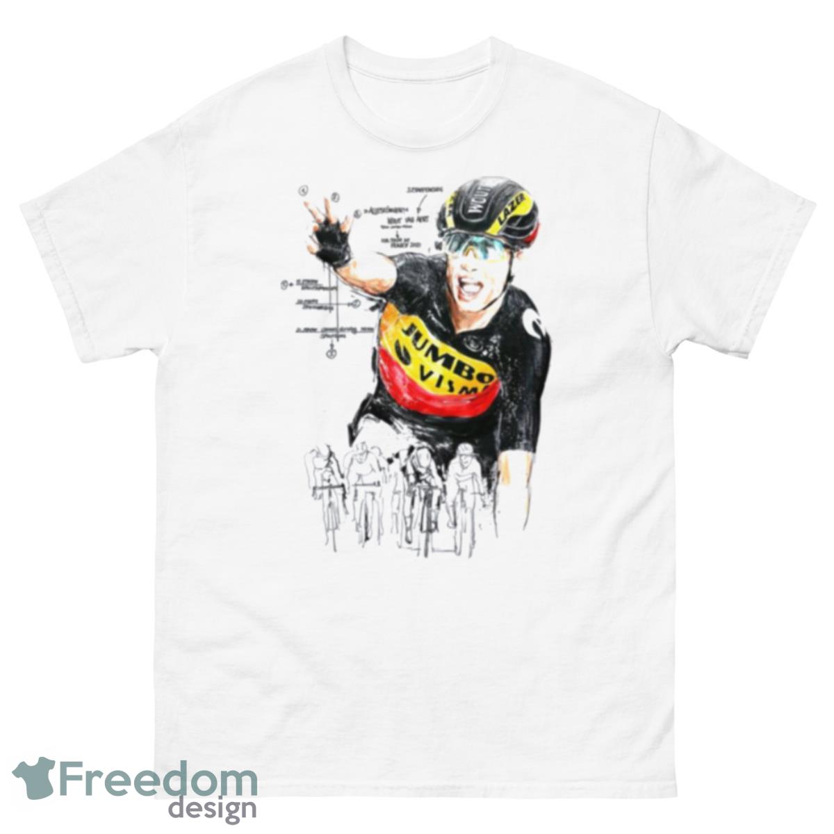 Aesthetic Design Wout Van Aert Sketch Pro Cyclist Shirt - 500 Men’s Classic Tee Gildan