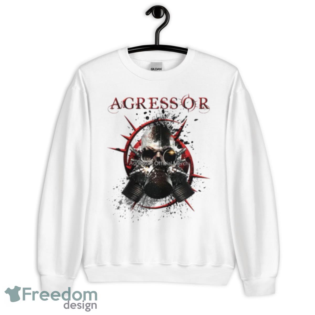 Agressor Official Merch Skull Shirt - Unisex Heavy Blend Crewneck Sweatshirt