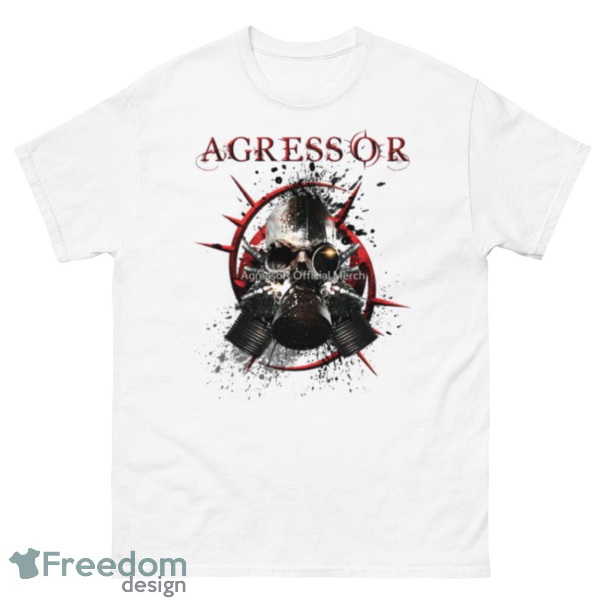 Agressor Official Merch Skull Shirt - 500 Men’s Classic Tee Gildan