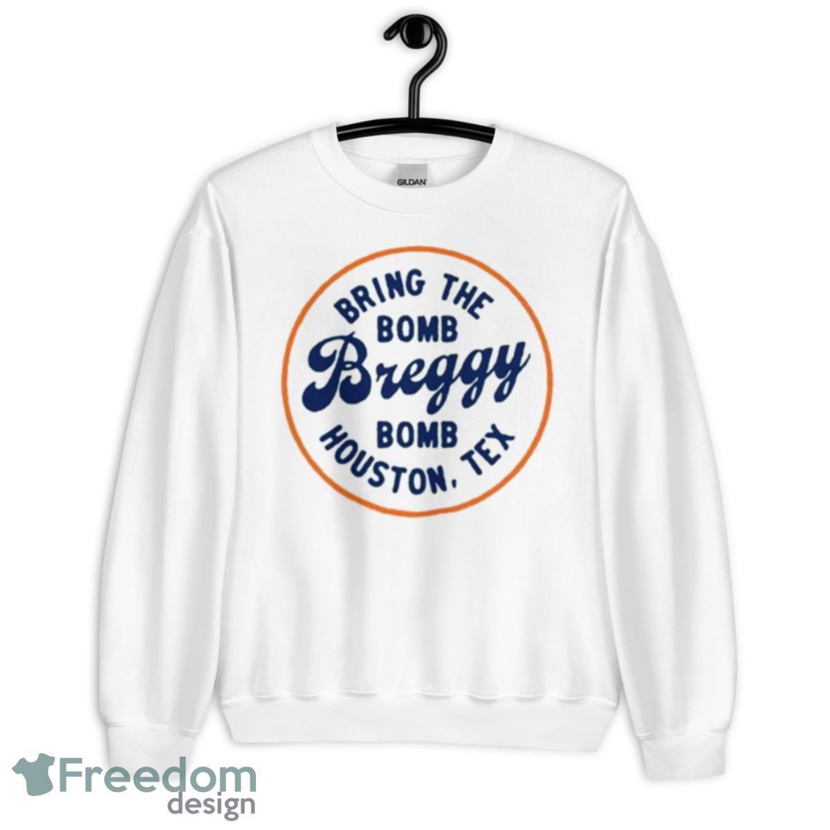 Alex Bregman Bring The Bomb Breggy Bomb Houston Tex 2023 Shirt - Unisex Heavy Blend Crewneck Sweatshirt