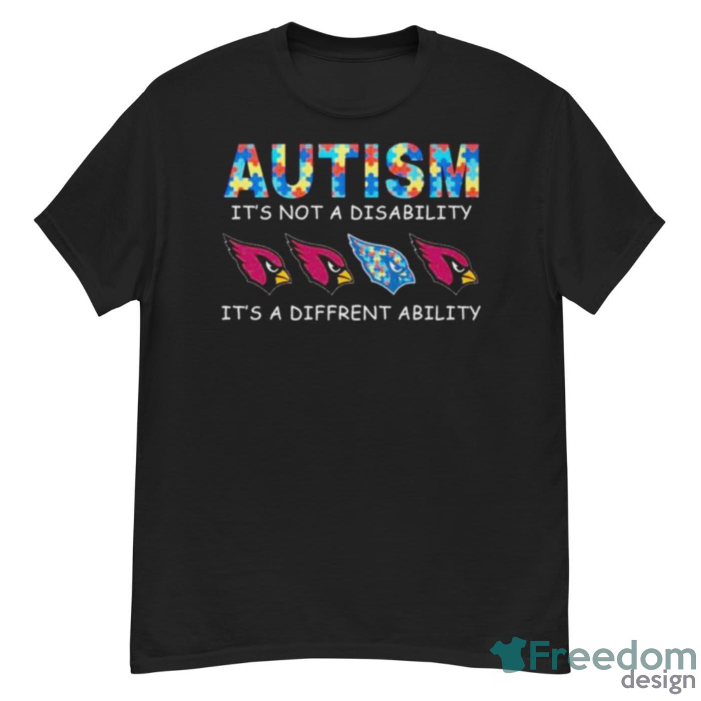 Arizona Cardinals Autism It’s Not A Disability It’s A Different Ability Shirt - G500 Men’s Classic T-Shirt