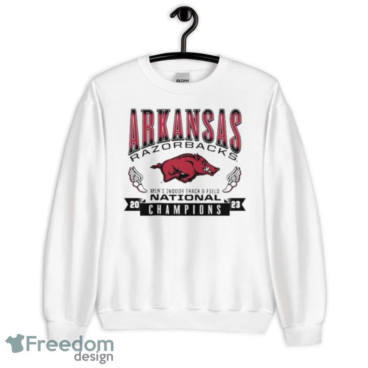 Arkansas National Champions 2023 Men’s Indoor Track & Field Shirt - Unisex Heavy Blend Crewneck Sweatshirt