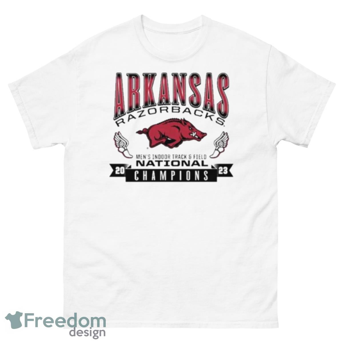 Arkansas National Champions 2023 Men’s Indoor Track & Field Shirt - 500 Men’s Classic Tee Gildan