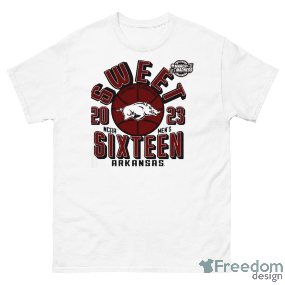 Arkansas Razorbacks 2023 NCAA Men’s Basketball Sweet 16 Shirt - 500 Men’s Classic Tee Gildan