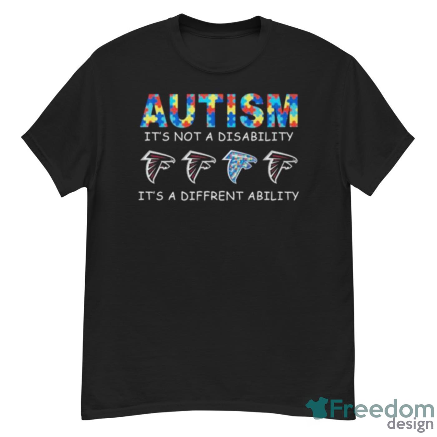 Atlanta Falcons Autism It’s Not A Disability It’s A Different Ability Shirt - G500 Men’s Classic T-Shirt