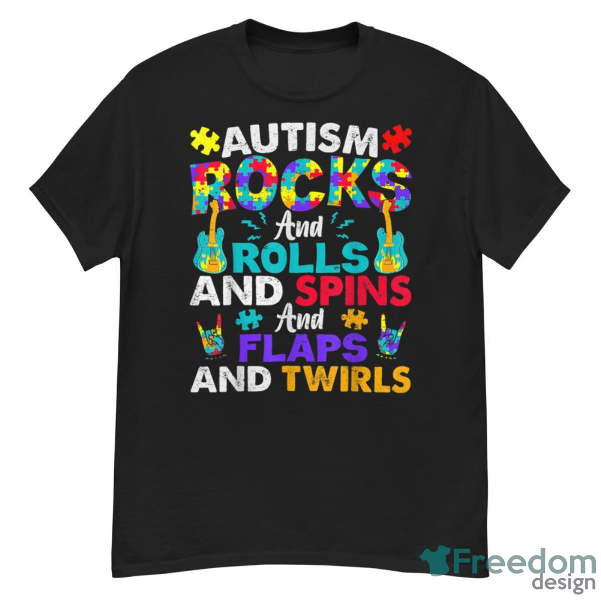 Autism Rocks And Rolls Funny Autism Awareness Month Shirt Shirt - G500 Men’s Classic T-Shirt